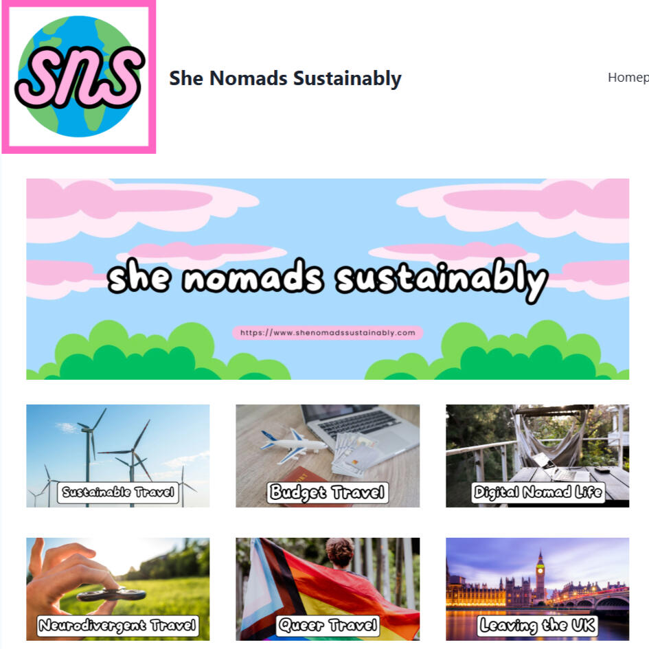 SNS's homepage.